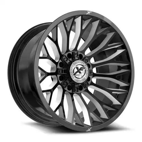 XF Off-Road XF-237 Gloss Black & Milled 8x165.1/170 24R 14 125.2 -76