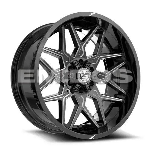 XF Off-Road XF-238 Gloss Black & Milled 5x127/139.7 17R 9 78.1 BNK