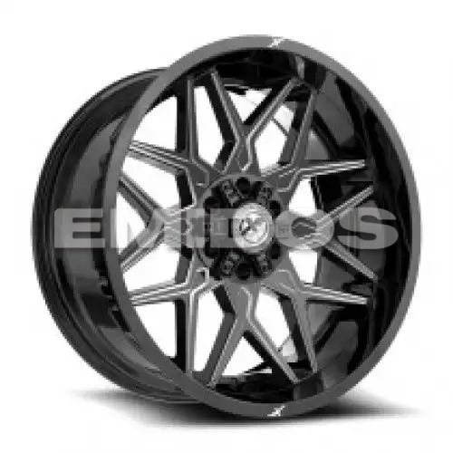 XF Off-Road XF-238 Gloss Black & Milled 5x127/139.7 17R 9 78.1 BNK