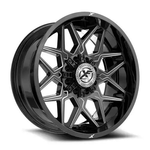 XF Off-Road XF-238 Gloss Black & Milled 8x165.1/170 20R 10 125.2 -12