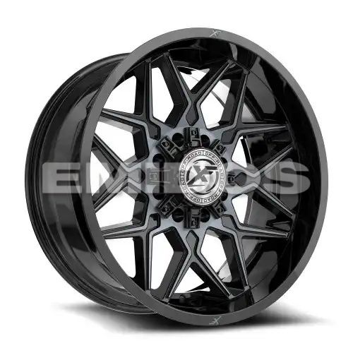 XF Off-Road XF-238 Gloss Black & Machined Titanium Double Dark Tint 8x165.1/180 20R 10 125.2 -12