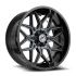XF Off-Road XF-238 Gloss Black & Machined Titanium Double Dark Tint 6x135/139.7 20R 9 106.4 12
