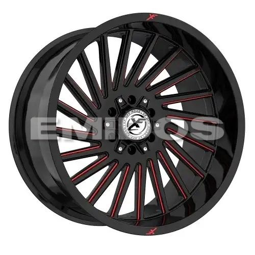XF Off-Road XF-239 Gloss Black & Red Milled 5x127/139.7 20R 9 78.1 12