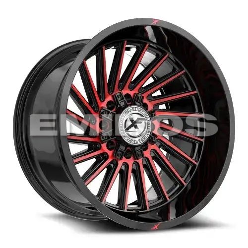 XF Off-Road XF-239 Gloss Black & Red Machined 8x165.1/170 22R 12 125.2 -44