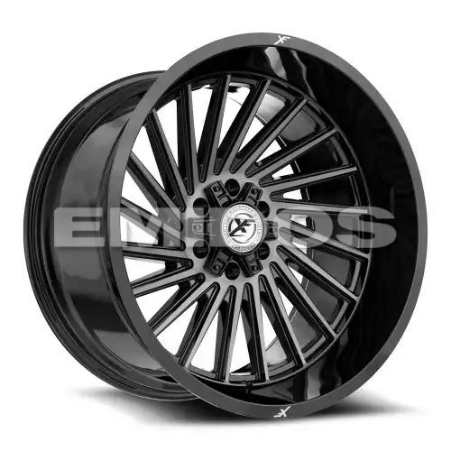 XF Off-Road XF-239 Gloss Black & Brushed Double Dark Tint 6x135/139.7 24R 12 106.4 -44