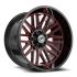 XF Off-Road XF-240 Gloss Black & Red Milled 6x135/139.7 18R 9 106.4 BNK