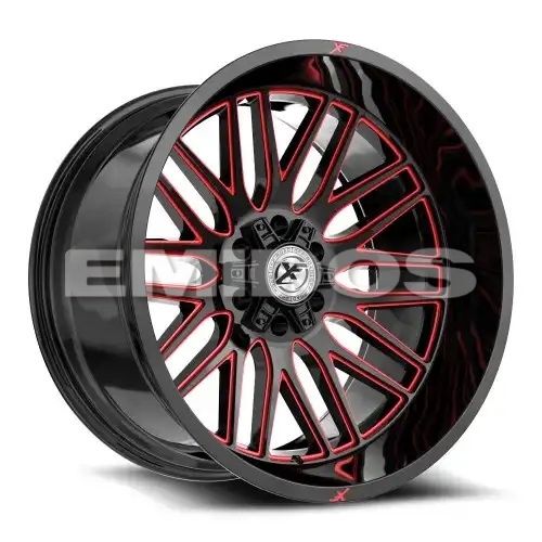 XF Off-Road XF-240 Gloss Black & Red Milled 5x127/139.7 20R 10 78.1 -24