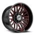XF Off-Road XF-240 Gloss Black & Red Milled 8x165.1/180 20R 10 125.2 -12