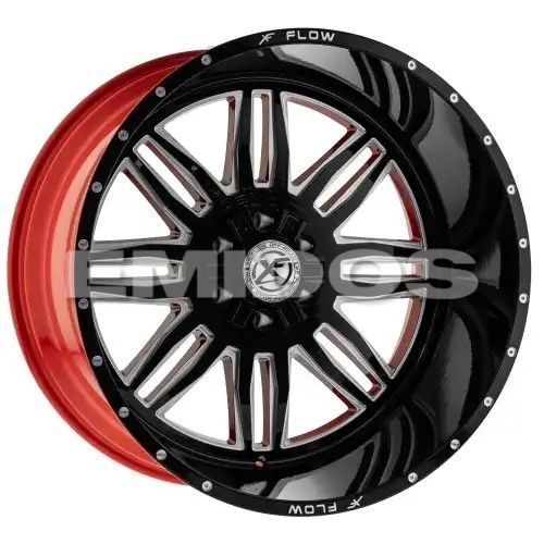 XFX Flow XFX-303 Gloss Black & Milled With Red Inner 5x127/139.7 24R 14 78.1 -76