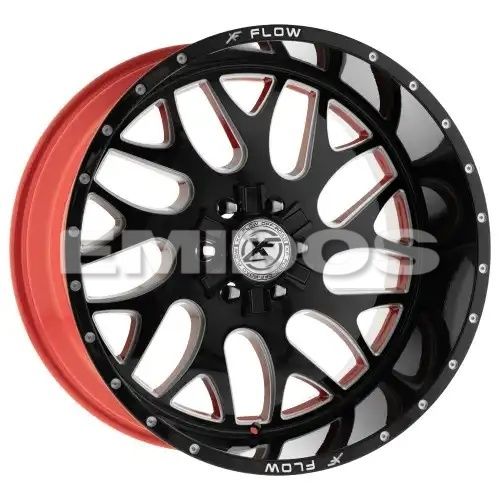 XFX Flow XFX-301 Gloss Black & Milled With Red Inner 5x127/139.7 24R 14 78.1 -76