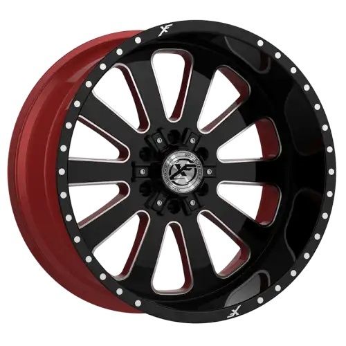 XFX Flow XFX-302 Gloss Black & Milled With Red Inner 6x135/139.7 24R 14 106.4 -76