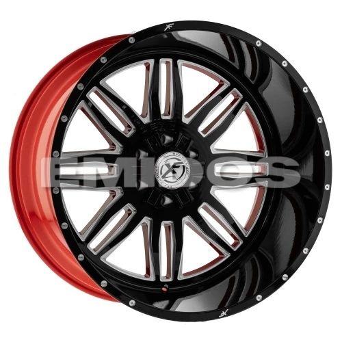 XFX Flow XFX-303 Gloss Black & Milled With Red Inner 6x135/139.7 24R 12 106.4 -44