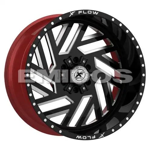 XFX Flow XFX-304 Gloss Black & Milled With Red Inner 6x135/139.7 24R 14 106.4 -76