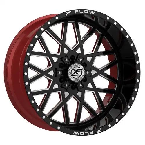 XFX Flow XFX-307 Gloss Black & Milled With Red Inner 5x127/139.7 24R 14 78.1 -76