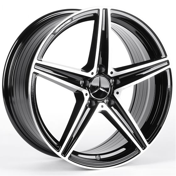 Комплект дисков 29893/18/66.45/Чёрный Глянцевый + Полированные Спицы