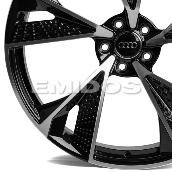 КОВАНЫЕ ДИСКИ H241227G SKILL SL685-SB580 21 J10 ET20 5X112 66.5 ЧЁРНЫЙ ГЛЯНЦЕВЫЙ + ПОЛИРОВАННЫЕ СПИЦ