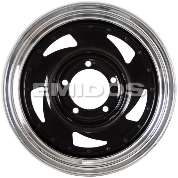 Комплект дисков 27024/16/110.1/Black Inner + Chrome Outer Rim