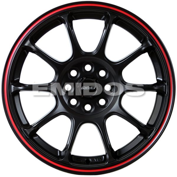 Комплект дисков 27786/15/73.1/Matt Black + Red Line