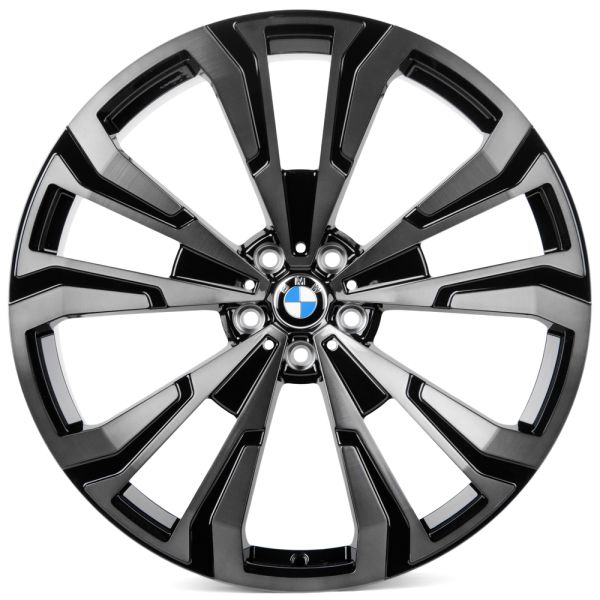 Комплект дисков 29757/22/66.6/Чёрный Глянцевый + Полированные Спицы