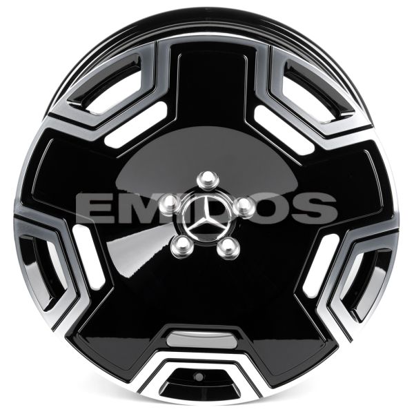 КОВАНЫЕ ДИСКИ H241213A SKILL SL163-SV420 18 J8.5 ET48 5X112 66.6 ЧЁРНЫЙ ГЛЯНЦЕВЫЙ + ПОЛИРОВАННЫЕ СПИ