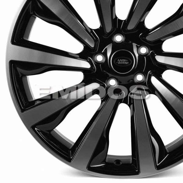 КОВАНЫЕ ДИСКИ 221102V SKILL SL239-DS227 21 J9.5 ET42.5 5X120 72.6 ЧЁРНЫЙ + ПОЛИРОВАННЫЕ СПИЦЫ