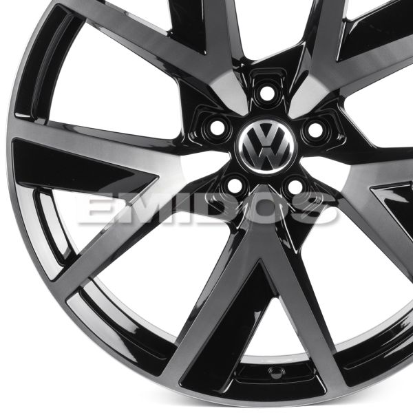 КОВАНЫЕ ДИСКИ H250925P SKILL SL365-SL221 20 J9 ET33 5X112 66.6 ЧЁРНЫЙ ГЛЯНЦЕВЫЙ + ПОЛИРОВАННЫЕ СПИЦЫ