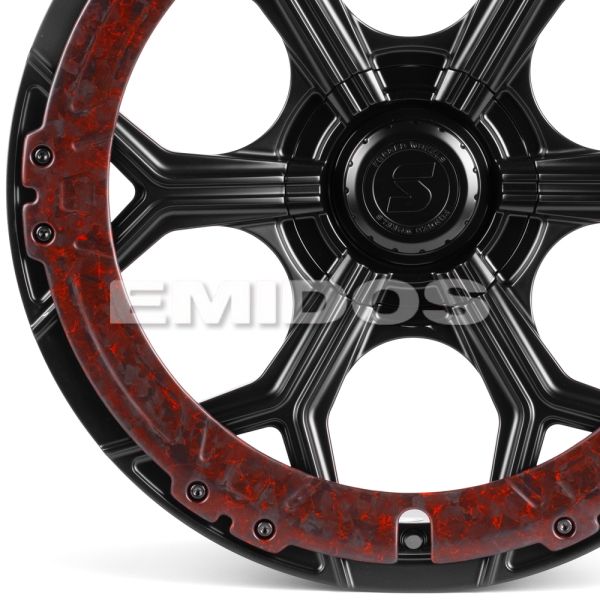 КОВАНЫЕ ДИСКИ H250513M SKILL SL401-SL222 20 J9.5 ET12 5X127 71.5 ЧЁРНЫЙ МАТОВЫЙ + КАРБОН SFC19