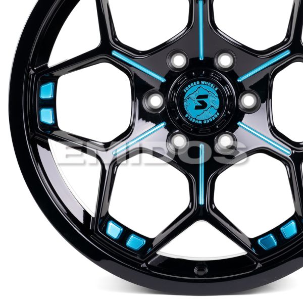 КОВАНЫЕ ДИСКИ H231104Z SKILL SL418-SK190 20 J10 ET0 6X139.7 77.8 ЧЁРНЫЙ ГЛЯНЦЕВЫЙ + ПОЛИРОВАННЫЕ СПИ