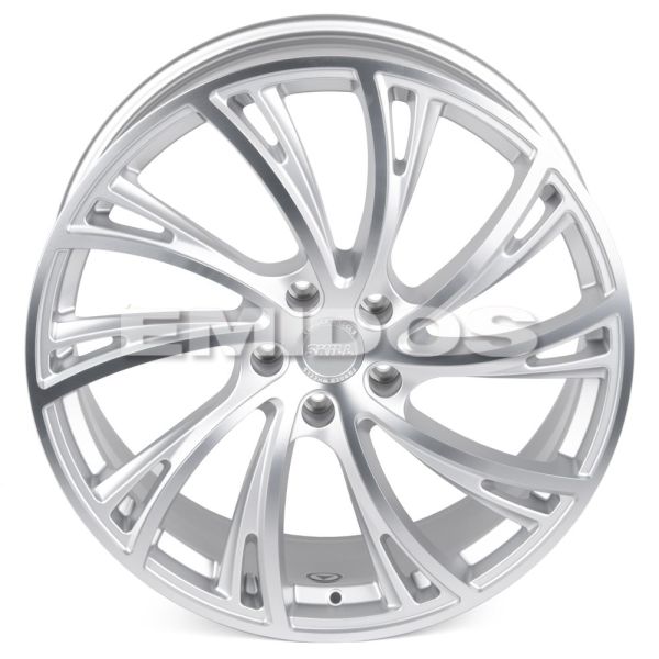 КОВАНЫЕ ДИСКИ H231103Q SKILL SL523-CS277 21 J9 ET40 5X120 66.1 СЕРЕБРО МАТОВОЕ + ПОЛИРОВАННЫЕ СПИЦЫ