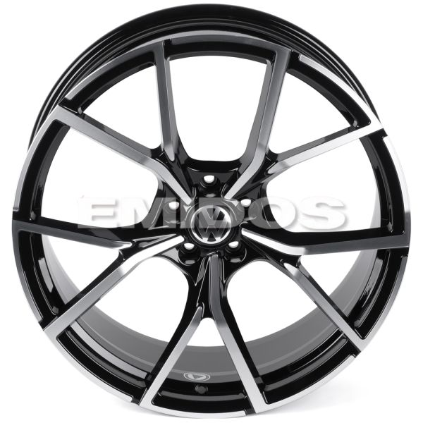 КОВАНЫЕ ДИСКИ H250925U SKILL SL665-CS428 21 J9.5 ET31 5X112 66.6 ЧЁРНЫЙ ГЛЯНЦЕВЫЙ + ПОЛИРОВАННЫЕ СПИ