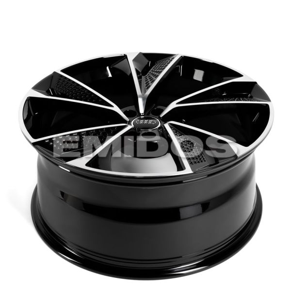 КОВАНЫЕ ДИСКИ H240602G SKILL SL685-SB563 20 J9 ET28 5X112 66.5 ЧЁРНЫЙ ГЛЯНЦЕВЫЙ + ПОЛИРОВАННЫЕ СПИЦЫ