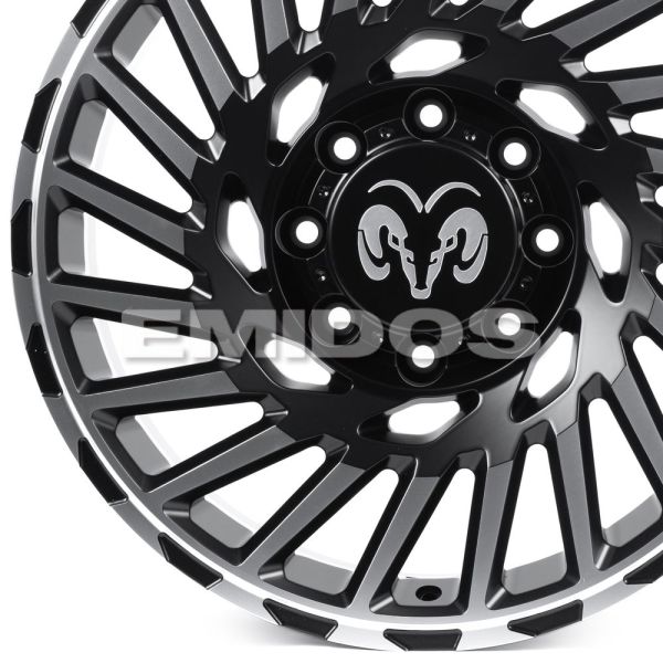 КОВАНЫЕ ДИСКИ H250919H SKILL SV093-CS412 20 J9 ET29 8X165.1 121.3 ЧЁРНЫЙ МАТОВЫЙ + ПОЛИРОВАННЫЕ СПИЦ