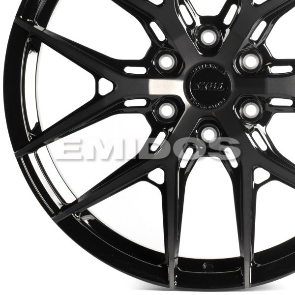 КОВАНЫЕ ДИСКИ H240602J SKILL SV110-SK348 21 J9 ET50 6X139.7 95.1 ЧЁРНЫЙ ГЛЯНЦЕВЫЙ + ПОЛИРОВАННЫЕ СПИ