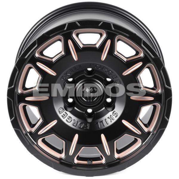 КОВАНЫЕ ДИСКИ H250830D SKILL SV164-SB533 18 J9 ET10 6X139.7 77.8 ЧЁРНЫЙ МАТОВЫЙ + ПОЛИРОВАННЫЕ СПИЦЫ