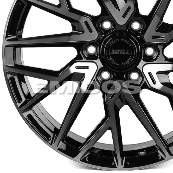 КОВАНЫЕ ДИСКИ H241206C SKILL SV175-SV451 20 J9 ET28 6X139.7 106.1 ЧЁРНЫЙ ГЛЯНЦЕВЫЙ + ПОЛИРОВАННЫЕ СП