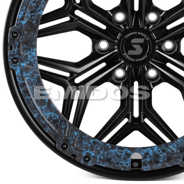 КОВАНЫЕ ДИСКИ H240607V SKILL SV185-SB565 20 J10 ET10 6X139.7 77.8 ЧЁРНЫЙ МАТОВЫЙ + КАРБОН SFC18