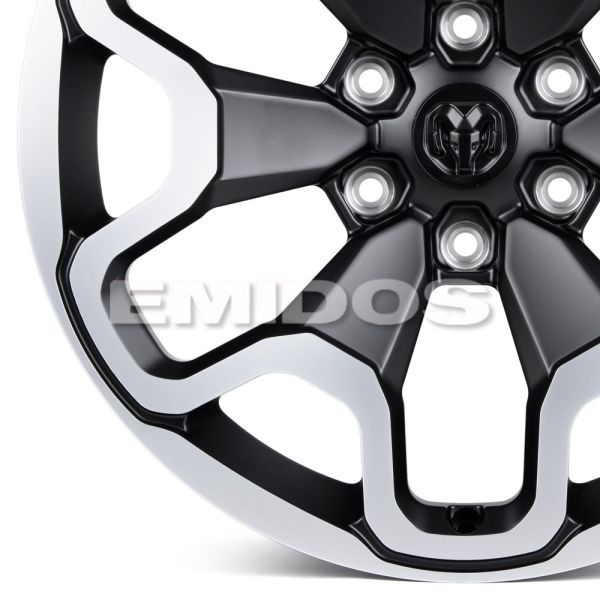 КОВАНЫЕ ДИСКИ H250924B SKILL SV212-SK333 20 J9 ET19 6X139.7 77.8 ЧЁРНЫЙ МАТОВЫЙ + ПОЛИРОВАННЫЕ СПИЦЫ