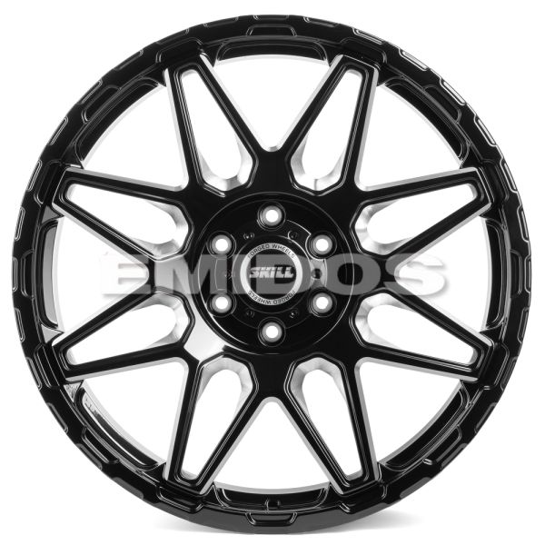 КОВАНЫЕ ДИСКИ H231014G SKILL SV227-CT398 22 J9 ET19 6X139.7 106.1 ЧЁРНЫЙ ГЛЯНЦЕВЫЙ + ПОЛИРОВАННЫЕ СП