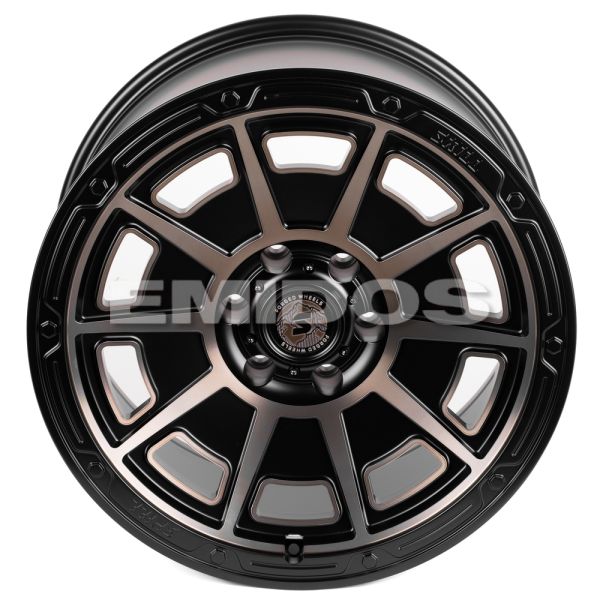 КОВАНЫЕ ДИСКИ H231023Q SKILL SV308-DS218 20 J10 ET10 6X139.7 77.8 ЧЕРНЫЙ МАТОВЫЙ + БРОНЗОВЫЕ СПИЦЫ