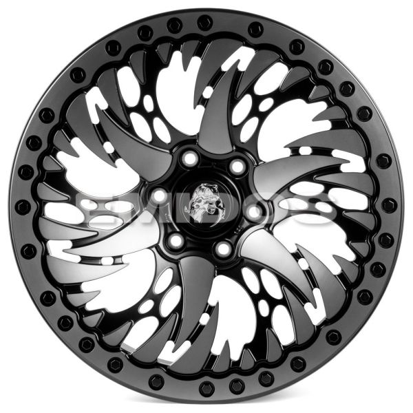 КОВАНЫЕ ДИСКИ H240910B SKILL SV347-SV306 20 J9 ET0 6X139.7 77.8 ЧЁРНЫЙ МАТОВЫЙ + ПОЛИРОВАННЫЕ СПИЦЫ