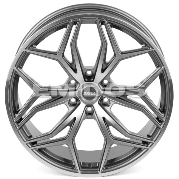 КОВАНЫЕ ДИСКИ 230411G SKILL SV353-FG485 22 J9 ET19 6X139.7 106.1 ГРАФИТ + ПОЛИРОВАННЫЕ СПИЦЫ