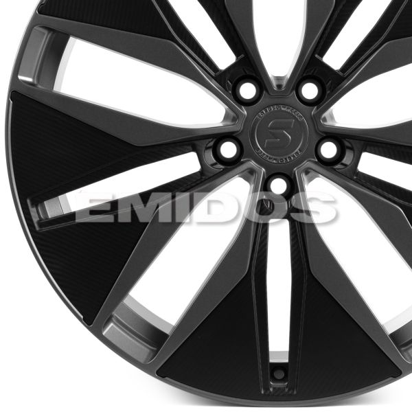КОВАНЫЕ ДИСКИ H250513N SKILL SV380-SV482 22 J9.5 ET42.5 5X120 72.6 ГРАФИТ МАТОВЫЙ + КАРБОН SFC13