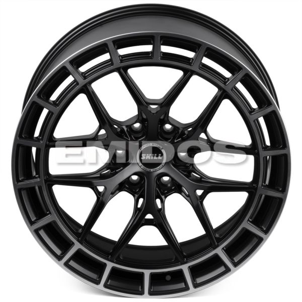КОВАНЫЕ ДИСКИ H250214A SKILL SV399-SV483 22 J10 ET10 6X139.7 78.1 ЧЁРНЫЙ МАТОВЫЙ + ПОЛИРОВАННЫЙ ОБОД