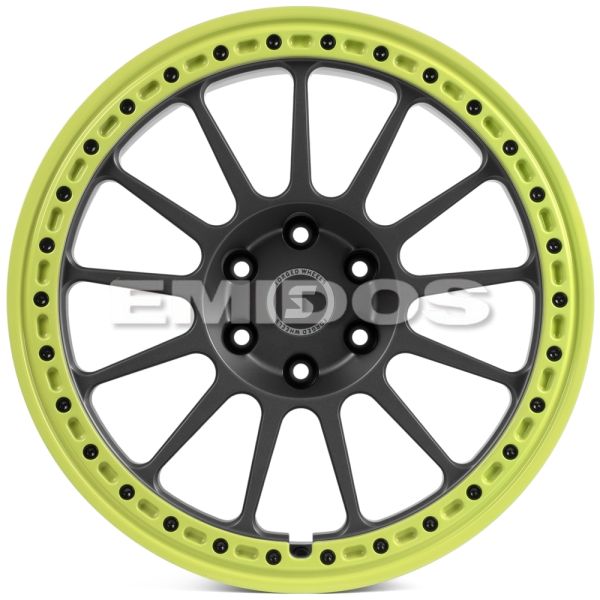 КОВАНЫЕ ДИСКИ H250611J SKILL SV426-SV452 20 J9.5 ET30 6X135 87.1 ГРАФИТ МАТОВЫЙ + ЗЕЛЕНЫЙ ОБОД