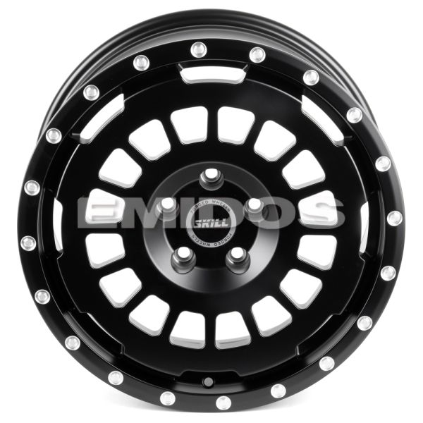 КОВАНЫЕ ДИСКИ H250925W SKILL SV606-SB532 18 J8.5 ET45 5X120 65.1 ЧЁРНЫЙ МАТОВЫЙ + ПОЛИРОВАННЫЕ СПИЦЫ