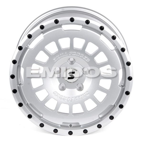 КОВАНЫЕ ДИСКИ H241228I SKILL SV606-SV406 17 J8 ET45 5X120 65.1 СЕРЕБРО ГЛЯНЦЕВОЕ + ЧЁРНЫЕ ДЕКОРАТИВН