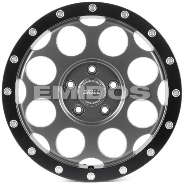 КОВАНЫЕ ДИСКИ H241228K SKILL SV607-SV406 17 J8 ET45 5X120 65.1 ГРАФИТ МАТОВЫЙ + МАТОВЫЙ ОБОД + ПОЛИР