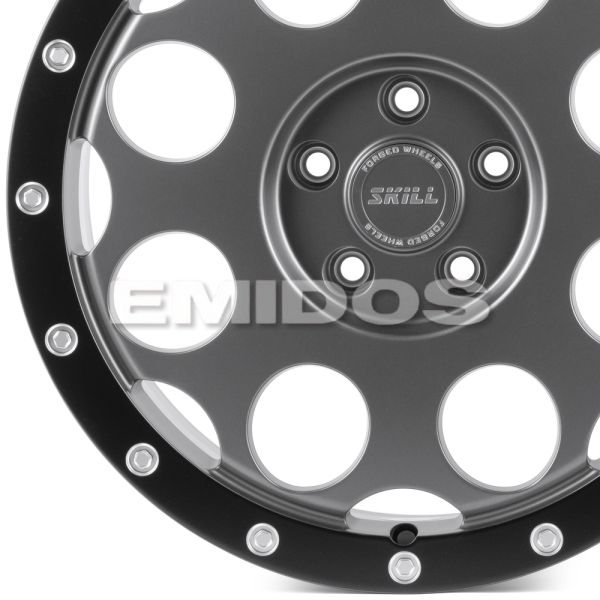 КОВАНЫЕ ДИСКИ H250114B SKILL SV607-SL190 18 J8.5 ET45 5X120 65.1 ГРАФИТ МАТОВЫЙ + МАТОВЫЙ ОБОД + ПОЛ