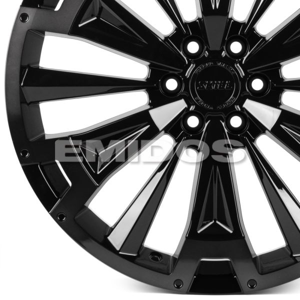 КОВАНЫЕ ДИСКИ H250522B SKILL SV619-SV449 20 J8 ET46 6X114.3 67.1 ЧЁРНЫЙ ГЛЯНЦЕВЫЙ + ПОЛИРОВАННЫЕ СПИ