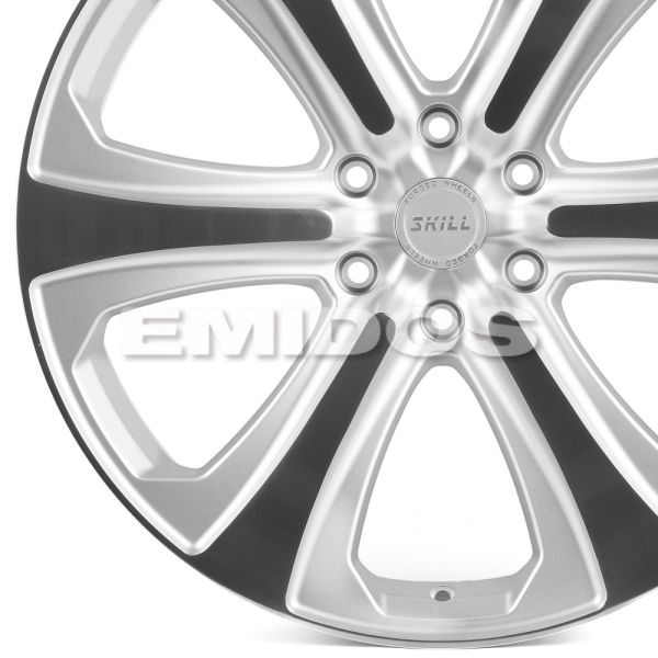 КОВАНЫЕ ДИСКИ H231102H SKILL SV628-SL095 22 J9 ET28 6X139.7 106.1 СЕРЫЙ + ПОЛИРОВАННЫЕ СПИЦЫ